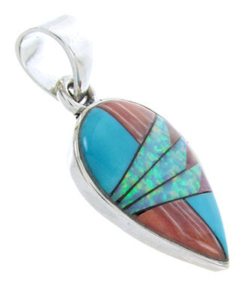 Silver Southwest Multicolor Turquoise Jewelry Pendant AW70081